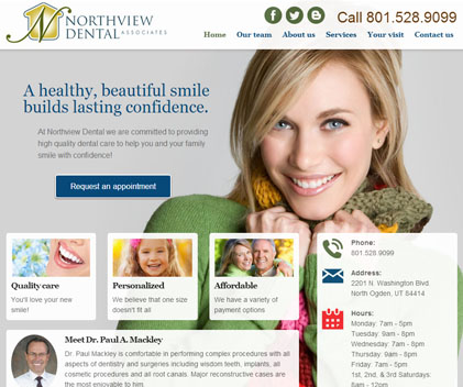 Northview Dental - Responsive Designed Custom Website