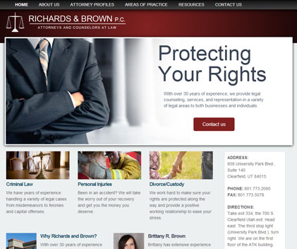 Richards Brown PC - Responsive Designed Custom Website